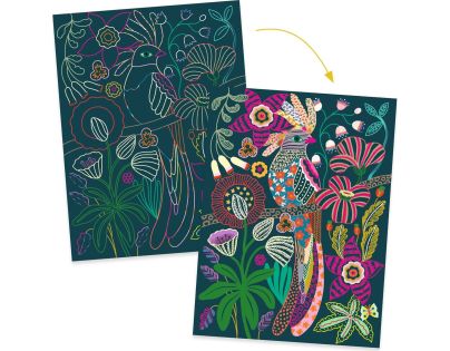 Djeco Vyškrabávací obrázky Džungle