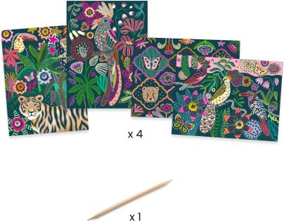 Djeco Vyškrabávací obrázky Džungle