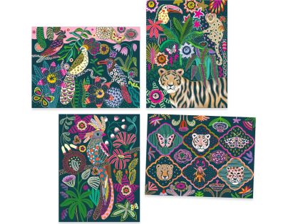 Djeco Vyškrabávací obrázky Džungle