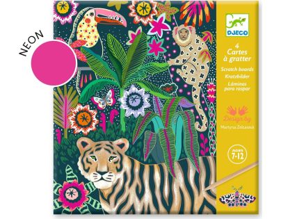 Djeco Vyškrabávací obrázky Džungle