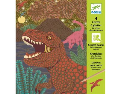 Djeco Vyškrabávací obrázky Dinosauři