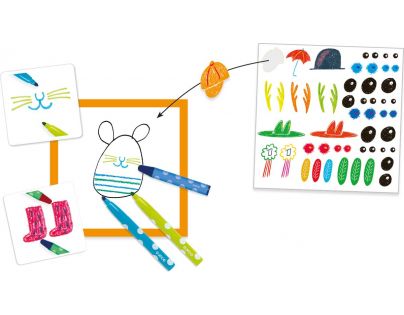 Djeco Výtvarná sada Legrační zvířátka