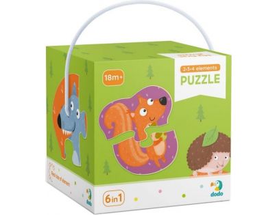 DoDo Puzzle Lesní zvířátka a brouci 9 dílků