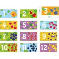 DoDo Puzzle duo Zvířátka, čísla a ovoce 2 x 12 dílků 4