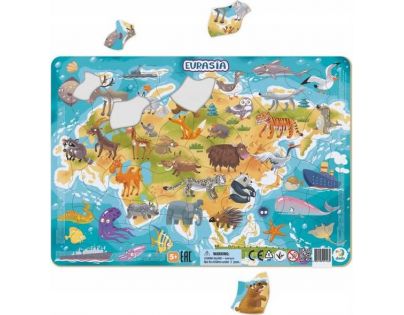 DoDo Puzzle Zvířata Euroasie 53 dílků