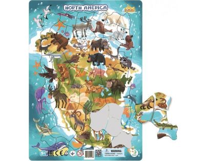 DoDo Puzzle Zvířata Severní Amerika 53 dílků