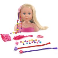 Dolls World - Česací hlava Ashley - blondýnka 21 cm