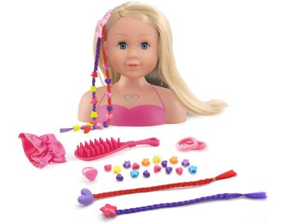 Dolls World - Česací hlava Ashley - blondýnka 21 cm