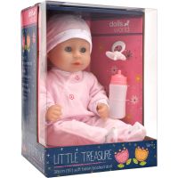 Dolls World - Miminko Little Treasure PINK - 38 cm se zavíracími očima 3