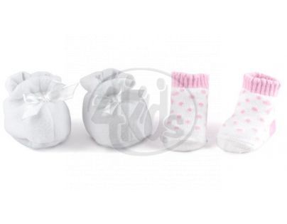 Dolls World Boty a ponožky - Bilé botičky