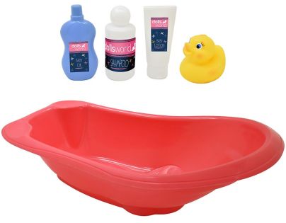 Dolls World Dolls World - Koupací set pro panenky 46 cm s vaničkou a doplňky