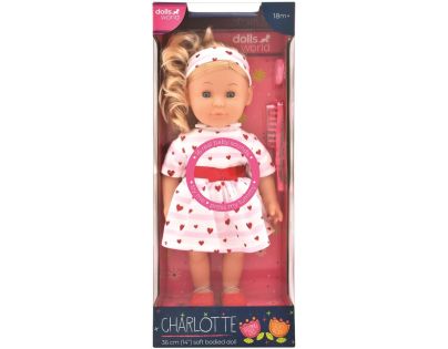 Dolls World Módní panenka Charlotte - 36 cm: Růžová srdíčková princezna