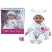 Dolls World Panenka Little Treasure 38 cm bílý obleček 3