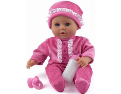 Dolls World Panenka Little Treasure 38 cm růžový obleček
