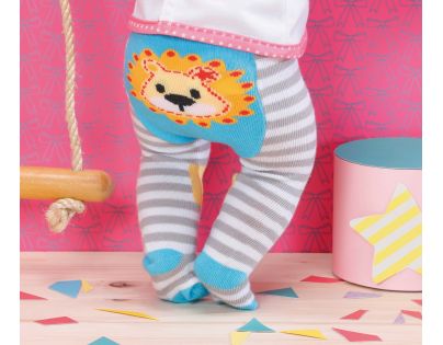 Zapf Creation Dolly Moda Punčocháče 2 ks modré a šedé pro panenku 43 cm