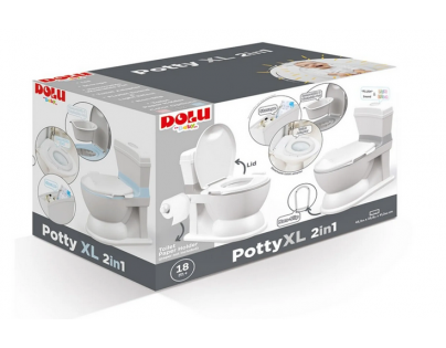Dolu Dětská toaleta XL 2 v 1 růžová