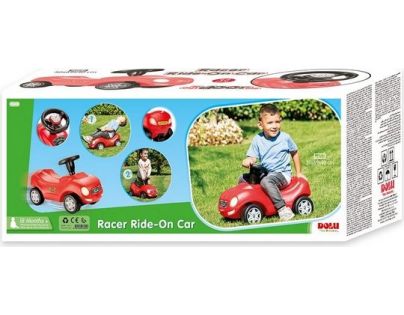 Dolu Odrážedlo závodní auto červené