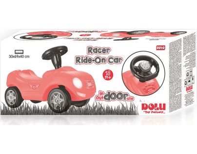 Dolu Odrážedlo závodní auto červené