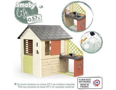 Smoby Domeček Life Nature s kuchyní