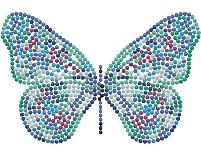 Dotzies Diamantové malování Pouzdro se zipem Motýl
