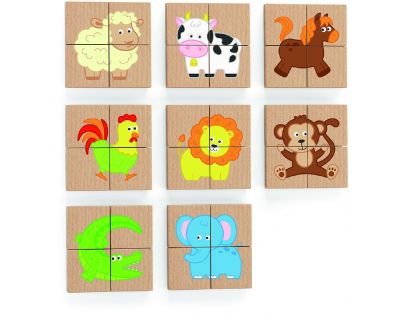 Viga Puzzle magnetické Zvířátka dřevěná 32 dílků