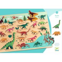 Djeco Dřevěné Puzzle Dinosauři 4