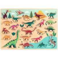 Djeco Dřevěné Puzzle Dinosauři 2