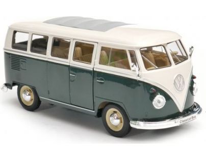 Welly Auto Volkswagen Classical bus 1:24 tmavě zelená