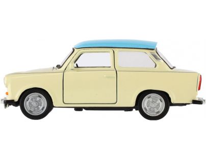 Dromader Auto Welly Trabant 601 Klasic 11cm 1 : 34 béžový s modrou střechou