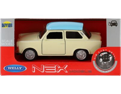 Dromader Auto Welly Trabant 601 Klasic 11cm 1 : 34 béžový s modrou střechou