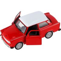 Dromader Auto Welly Trabant 601 Klasic 11cm 1 : 34 červený s bílou střechou 2