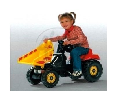Rolly Toys 024124 - Šlapací traktor Dumper Kid - žlutočervený