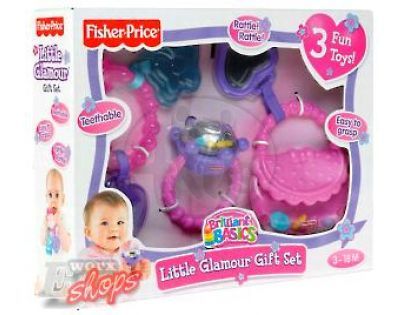 Fisher Price V6962 - Dívčí dárková sada chrastítek a kousátek
