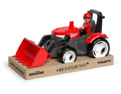 Efko ECO MultiGO Červený traktor Zetor s radlicí, figurka Igráček