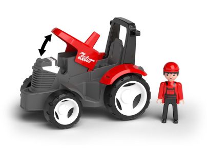 Efko ECO MultiGO Červený traktor Zetor s radlicí, figurka Igráček
