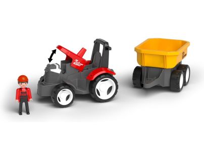 Efko ECO MultiGO Červený traktor Zetor s radlicí, vlek, Igráček