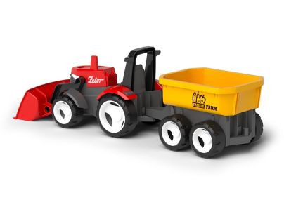 Efko ECO MultiGO Červený traktor Zetor s radlicí, vlek, Igráček