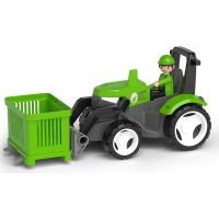 EFKO ECO MultiGO Zelený traktor s vidlemi, paleta, koš, Igráček 2