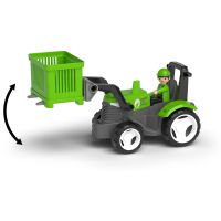 EFKO ECO MultiGO Zelený traktor s vidlemi, paleta, koš, Igráček 3