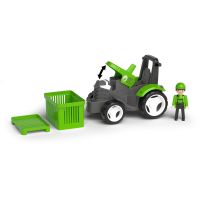 EFKO ECO MultiGO Zelený traktor s vidlemi, paleta, koš, Igráček 5