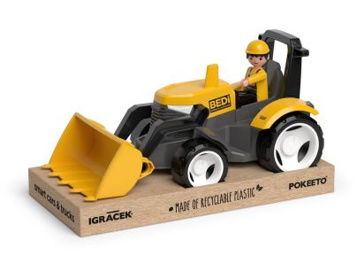 EFKO ECO MultiGO Žlutý traktor s radlicí, figurka Igráček