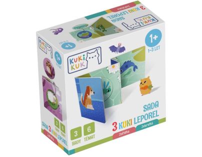 EFKO KukiKuk – Sada 3 Kuki leporel Zvířátka