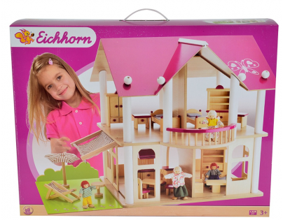 Eichhorn Dřevěná vila s nábytkem a panenkami