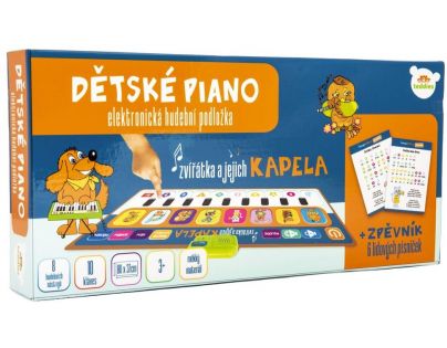 Elektronická hrací podložka pianko Zvířátka a jejich kapela 80 x 37 cm