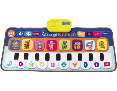 Elektronická hrací podložka pianko Zvířátka a jejich kapela 80 x 37 cm