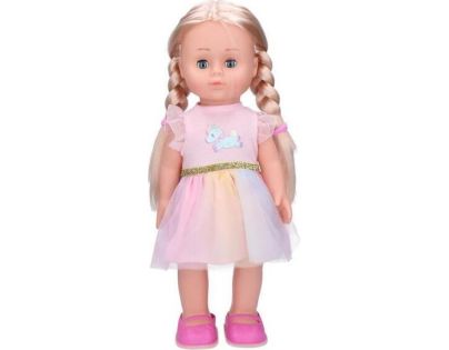 Wiky Eliška chodící panenka 41 cm růžové šaty - Poškozený obal