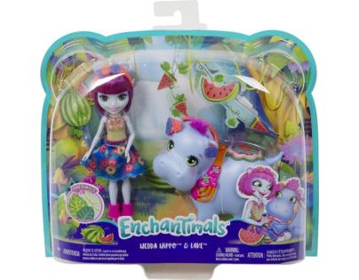 Enchantimals panenka s velkým zvířátkem Hedda Hippo a Lake