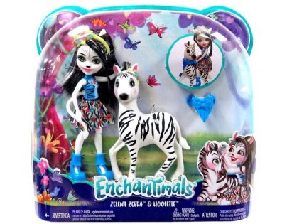Enchantimals panenka s velkým zvířátkem Zebra