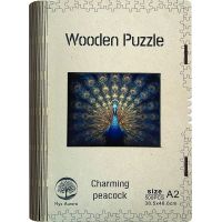 Epee Wooden puzzle Charming peacock A2 2