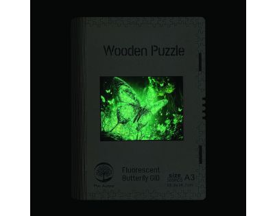 Epee Wooden puzzle Fluorescent Butterfly A3 GID svítící ve tmě